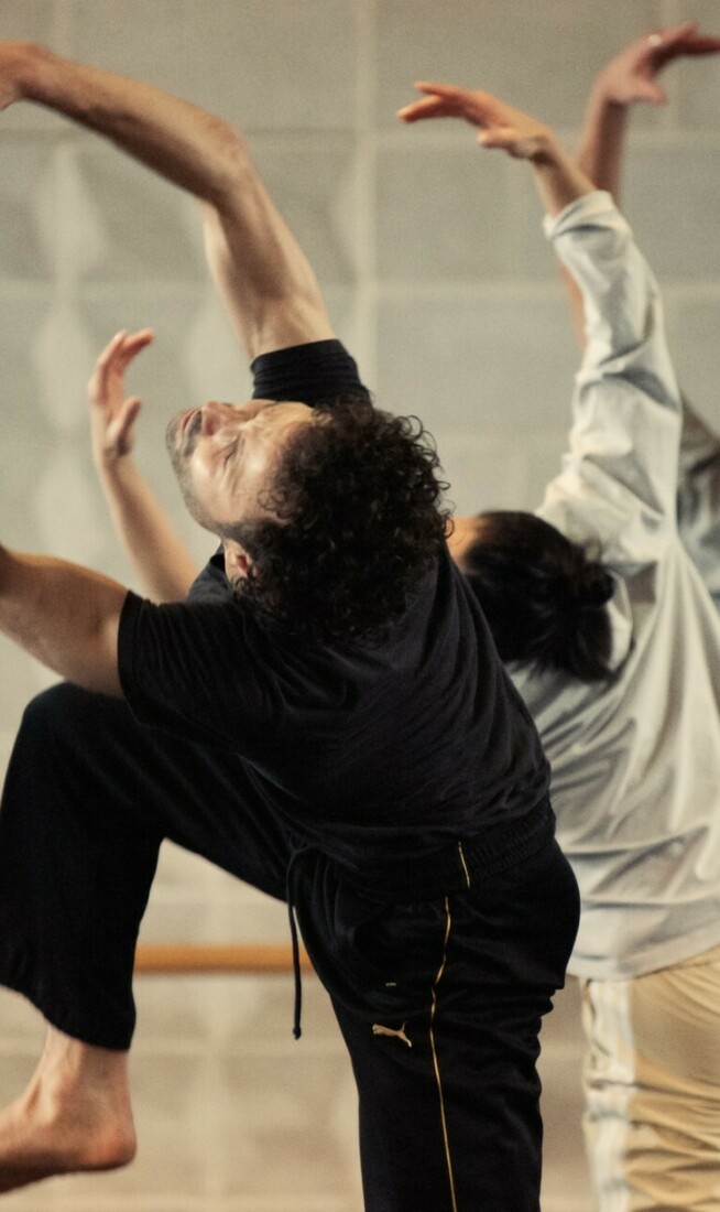 The Akram Khan Company dancers in rehearsal